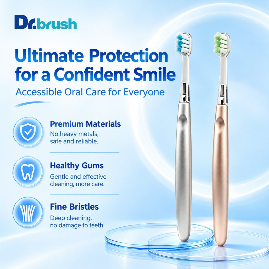 Double-Layer Metal Body Adult Toothbrush G707 Double-Layer Metal Body Adult Toothbrush G707